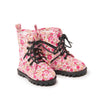 Floral lace-up boots for all 18 inch dolls.