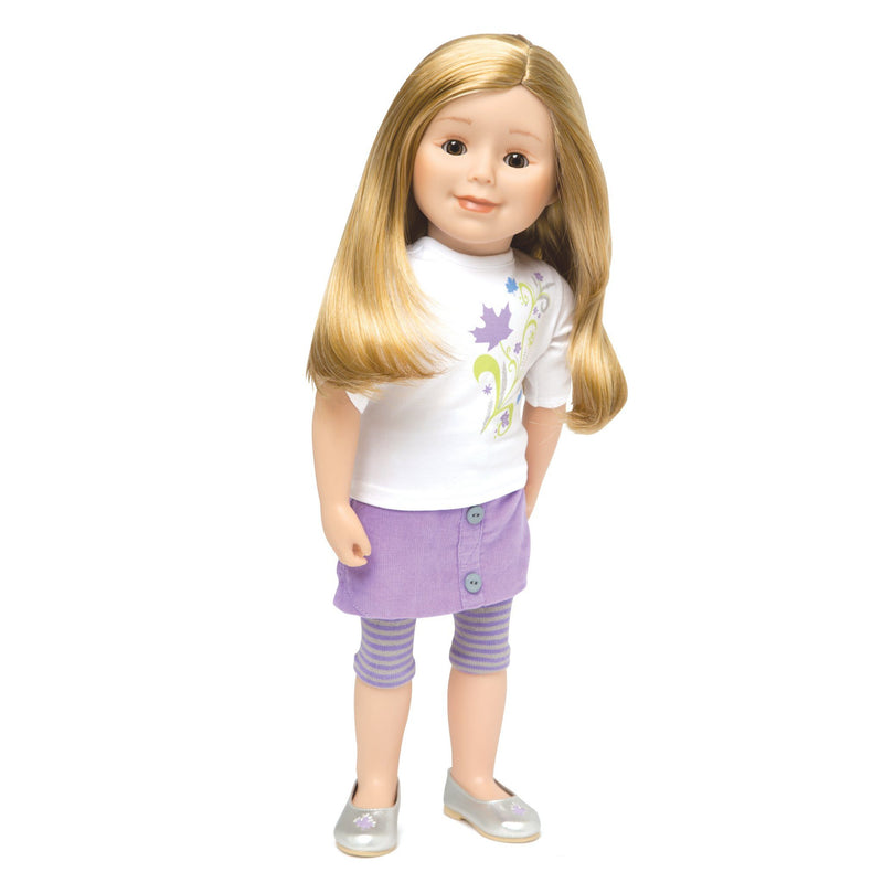 KMF21 Maplelea Friend 18 inch doll with long blonde hair, light skin, brown eyes