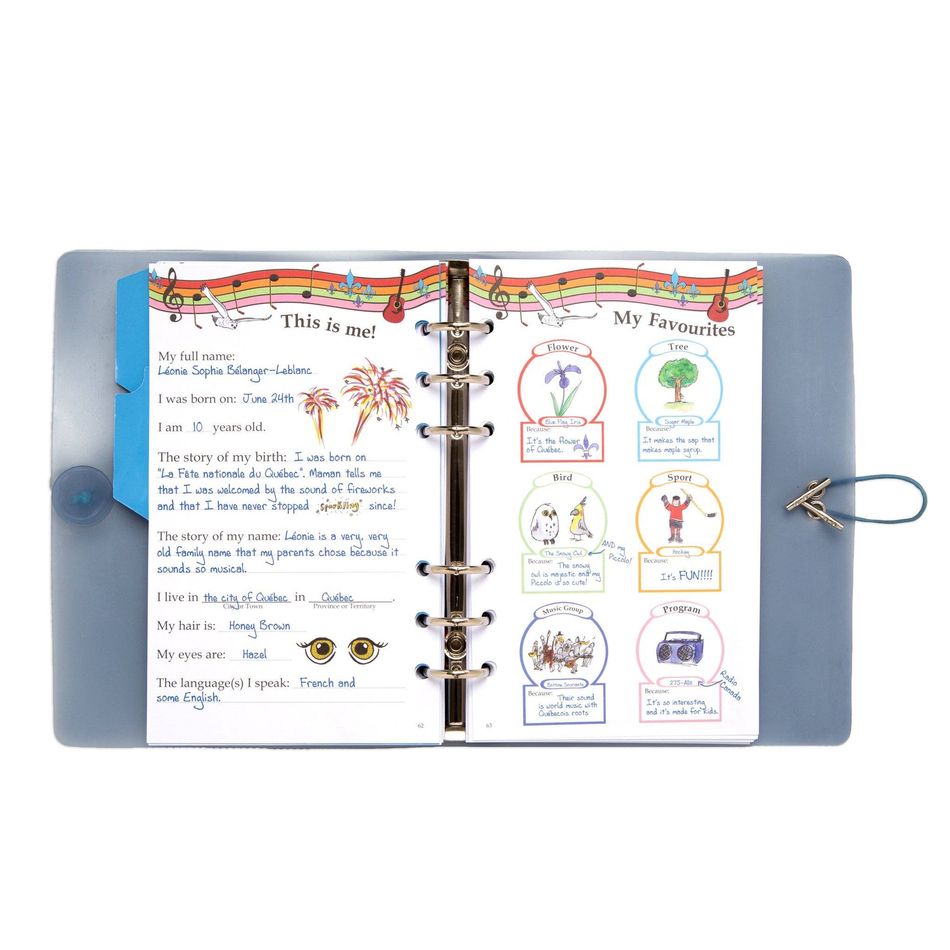 64 page story journal that comes with Maplelea Canadian Girl 18 inch doll Leonie.