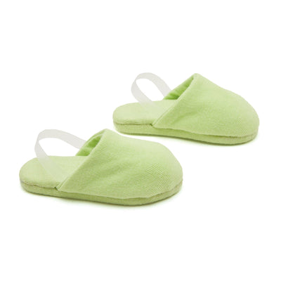 Night Owl Nightwear green soft slippers fit all 18 inch dolls.
