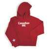 Red Canadian Girl hoody in varying sizes for girls.