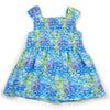 Colourful watercolour inspired multicolour sundress for 18 inch dolls