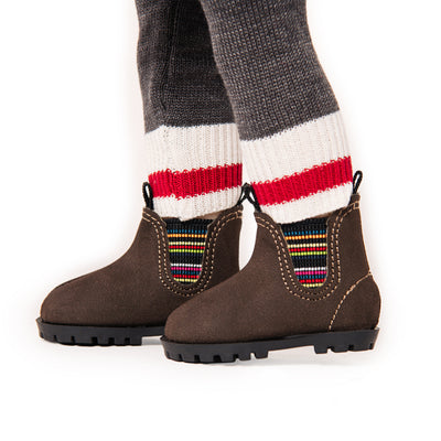 A truly Canadian boot shows our roots.  Fits all 18-inch boy dolls and 18-inch girl dolls.