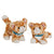 Two orange tabby cats Mackezie and Fox with blue collars for all 18 inch dolls. 