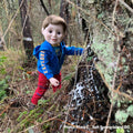 Boy doll in bush pilot hoodie, pants and shirt