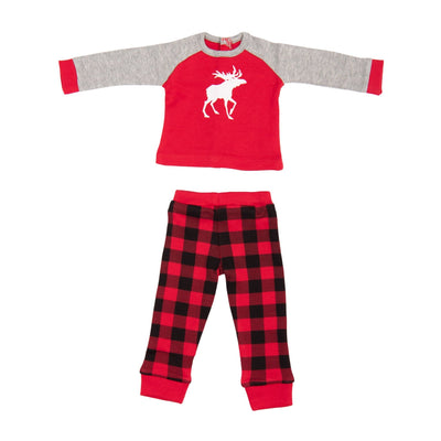 Buck Buck Moose Kids Pajamas, Moose Pajamas, Plaid Pajamas