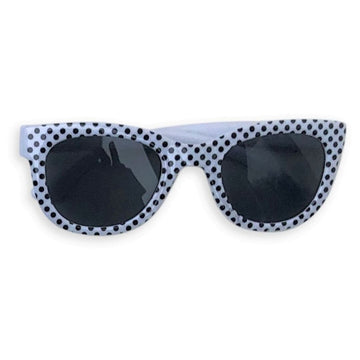 black and white polka doll sunglasses for 18 inch dolls like Maplelea and American dolls