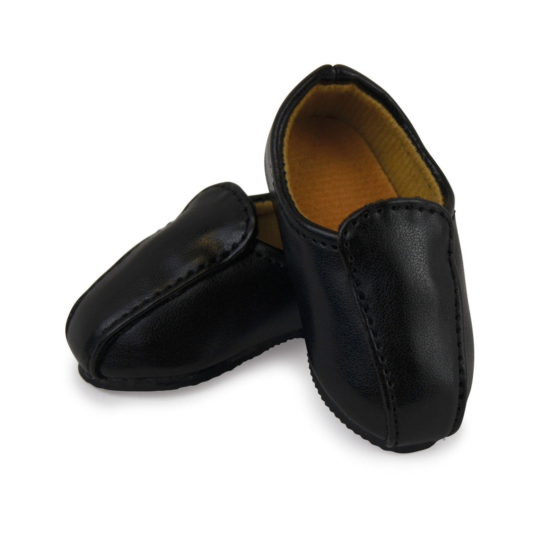 Black slip-on dress shoes for any occasion fit all 18 inch dolls