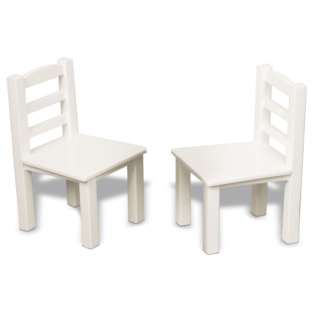 Set of two wooden chairs for 18-inch dolls 