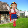Doll wearing Ukrainian dance costume at the Ukrainian Heritage Village in Dauphin, Manitoba