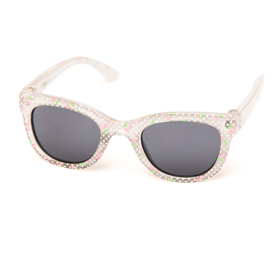 Polka dot sunglasses cute for 18-inch dolls pink white and green tranluscent frame