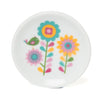 China plate for doll's tea set with bird and flower graphic.