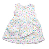 white casual colourful heart-patterned dress with ruffle for all 18 inch dolls